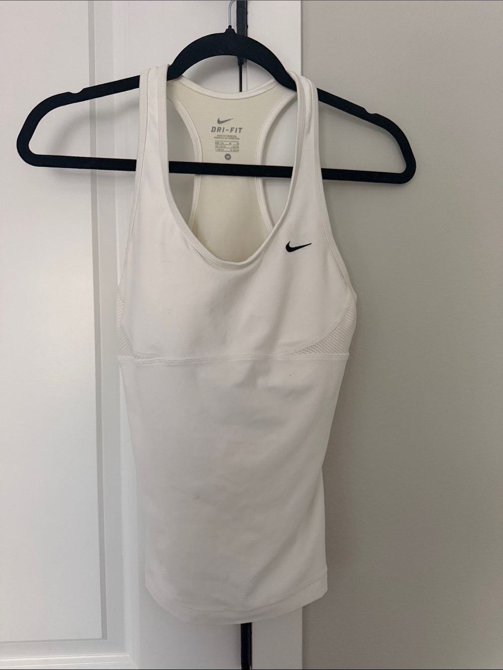 Nike White Dri-FIT Racerback Tank Top